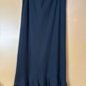 HC534. Metaphor Black Polyester Elastic Waist Aline Skirt Womens XL